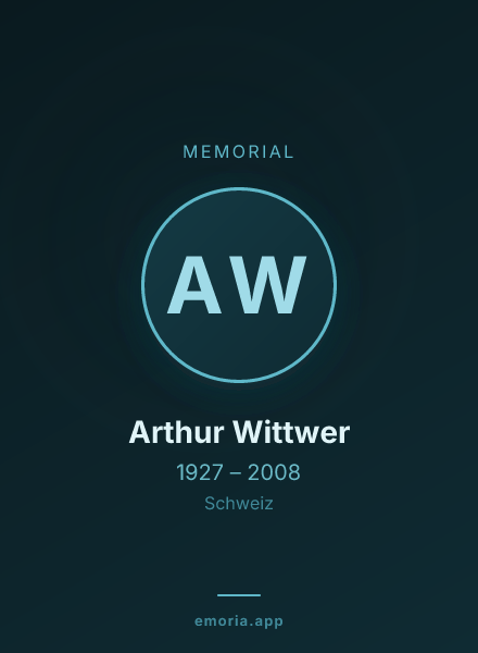 Memorial portrait of Arthur Wittwer