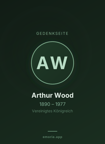 Gedenkportrait von Arthur Wood