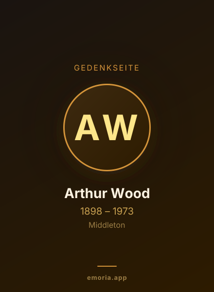 Gedenkportrait von Arthur Wood
