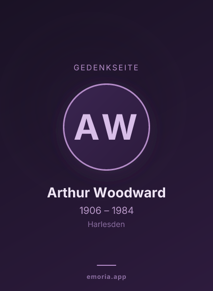 Gedenkportrait von Arthur Woodward