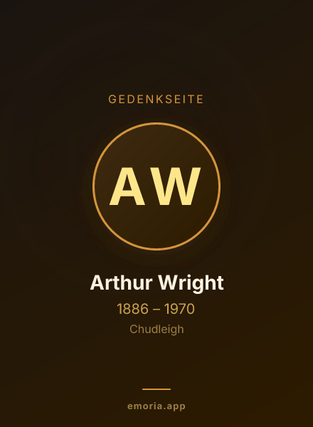 Gedenkportrait von Arthur Wright