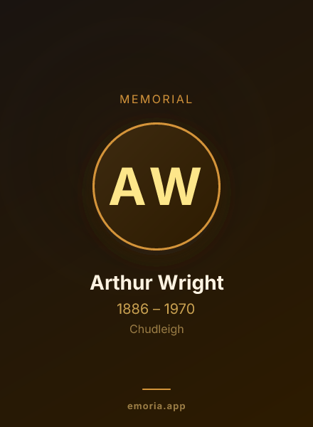 Memorial portrait of Arthur Wright