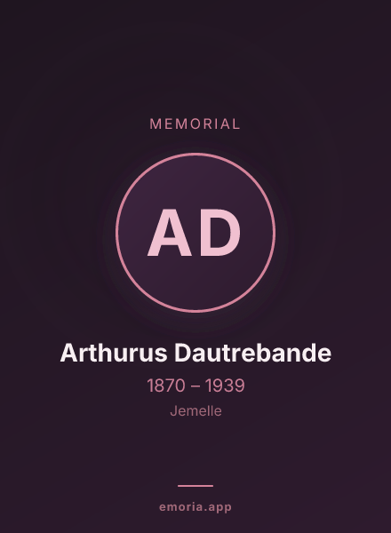 Memorial portrait of Arthurus Dautrebande