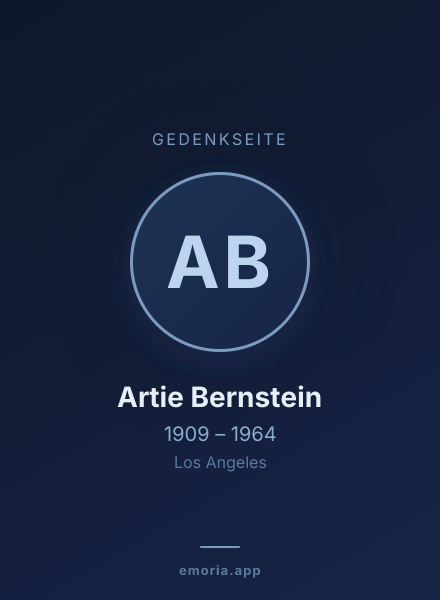 Gedenkportrait von Artie Bernstein