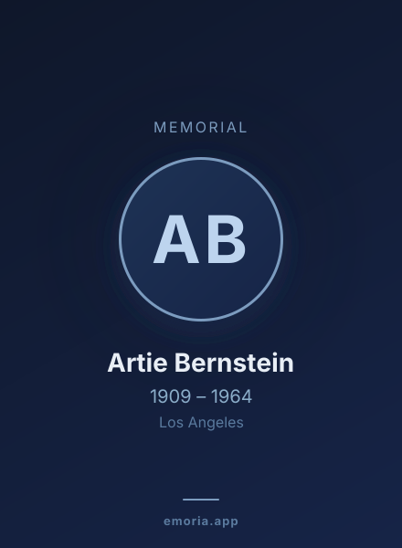 Memorial portrait of Artie Bernstein