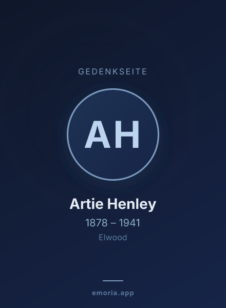 Gedenkportrait von Artie Henley