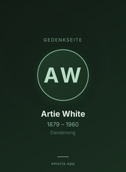 Gedenkportrait von Artie White