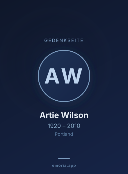 Gedenkportrait von Artie Wilson