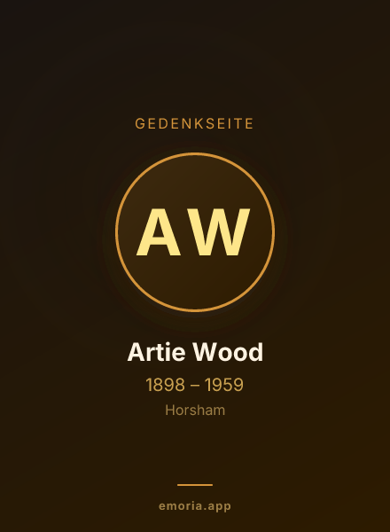 Gedenkportrait von Artie Wood