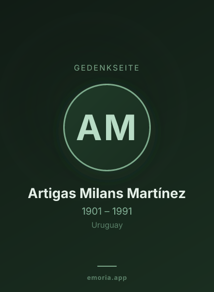 Gedenkportrait von Artigas Milans Martínez