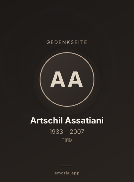 Gedenkportrait von Artschil Assatiani
