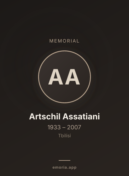 Memorial portrait of Artschil Assatiani