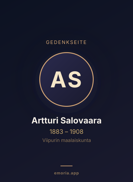 Gedenkportrait von Artturi Salovaara