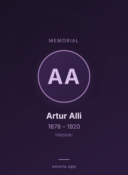 Memorial portrait of Artur Alli
