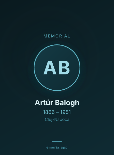 Memorial portrait of Artúr Balogh
