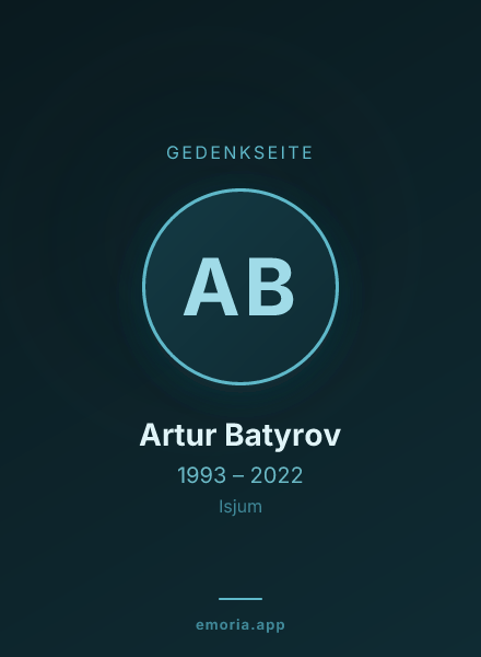 Gedenkportrait von Artur Batyrov