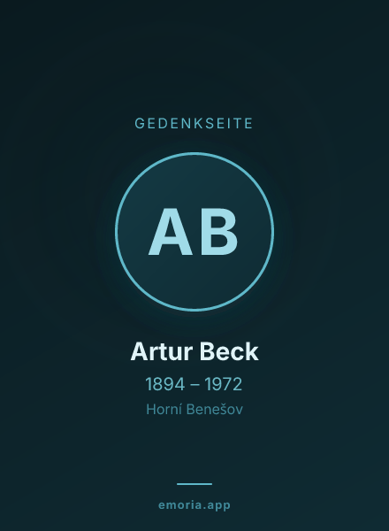 Gedenkportrait von Artur Beck