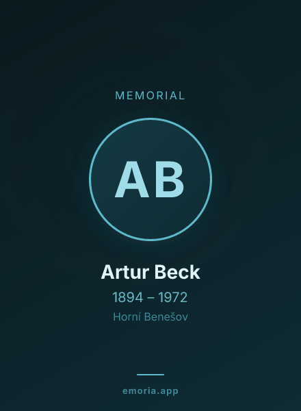 Memorial portrait of Artur Beck