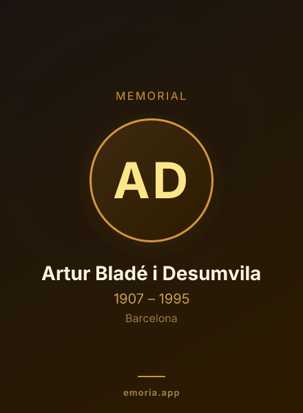 Memorial portrait of Artur Bladé i Desumvila