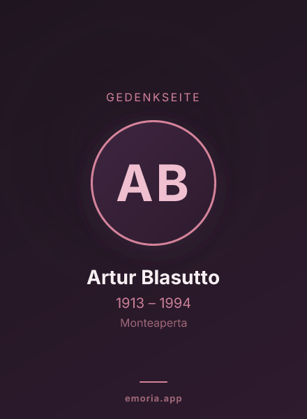Gedenkportrait von Artur Blasutto