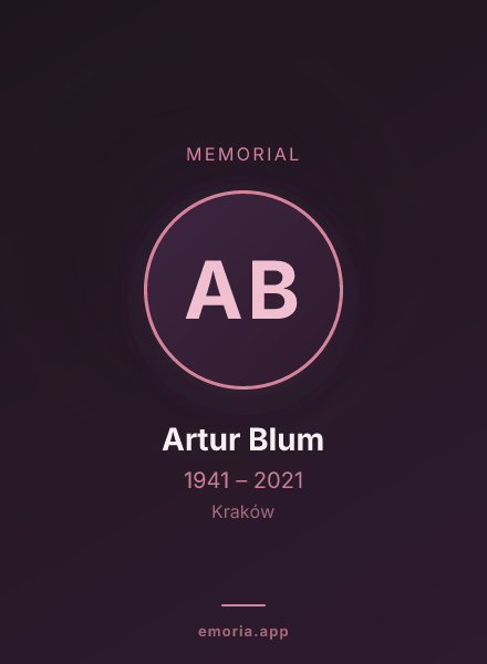 Memorial portrait of Artur Blum
