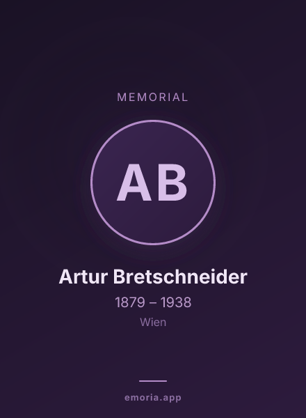 Memorial portrait of Artur Bretschneider