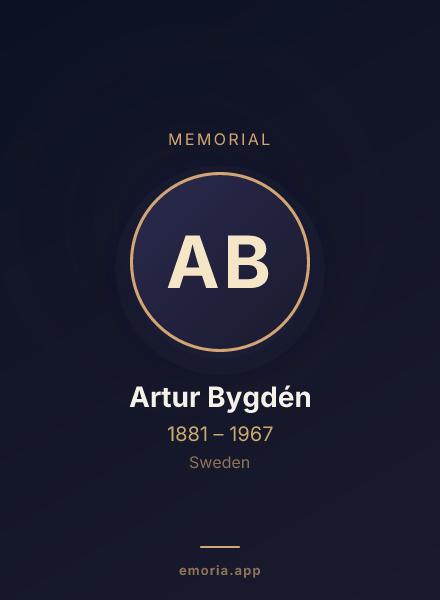Memorial portrait of Artur Bygdén