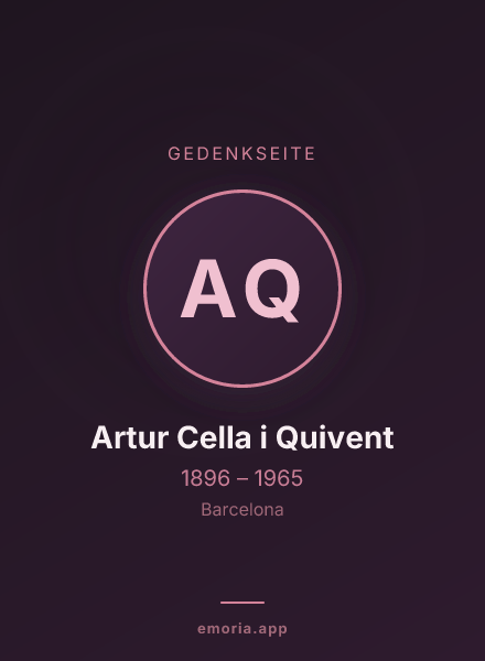 Gedenkportrait von Artur Cella i Quivent