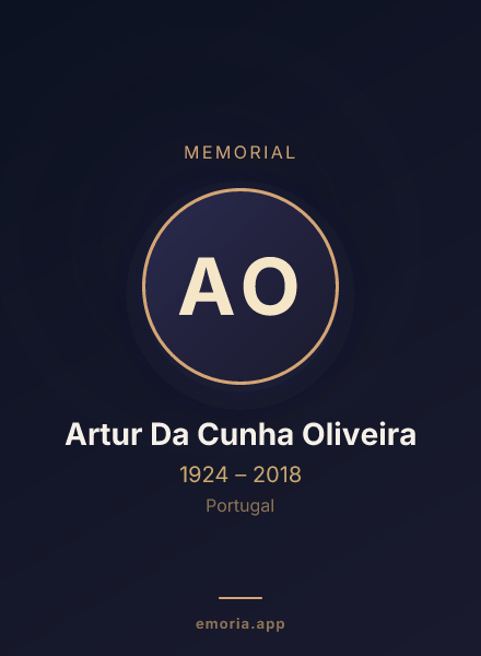 Memorial portrait of Artur Da Cunha Oliveira