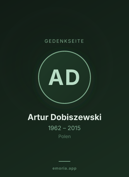 Gedenkportrait von Artur Dobiszewski