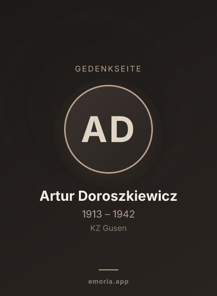 Gedenkportrait von Artur Doroszkiewicz