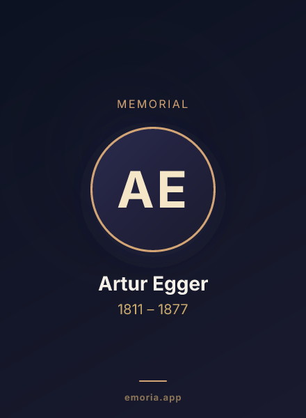 Memorial portrait of Artur Egger