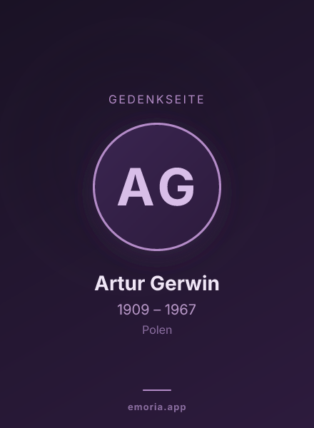 Gedenkportrait von Artur Gerwin