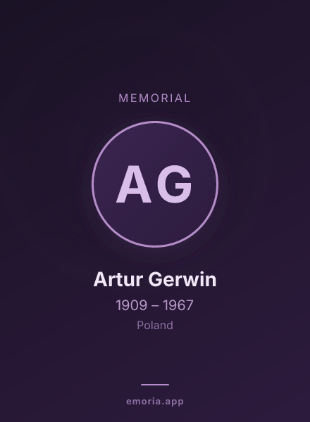 Memorial portrait of Artur Gerwin
