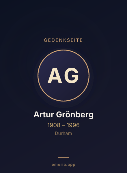 Gedenkportrait von Artur Grönberg