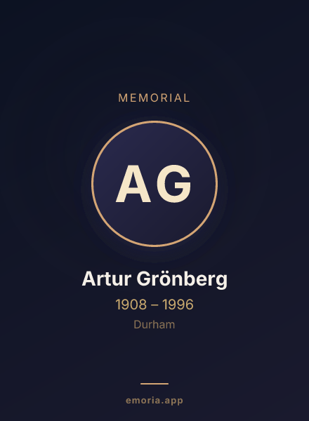 Memorial portrait of Artur Grönberg
