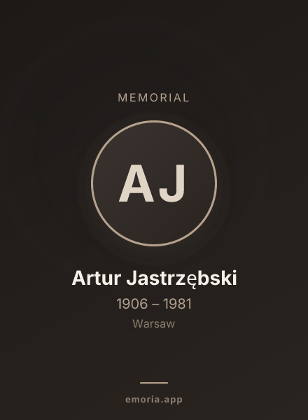 Memorial portrait of Artur Jastrzębski