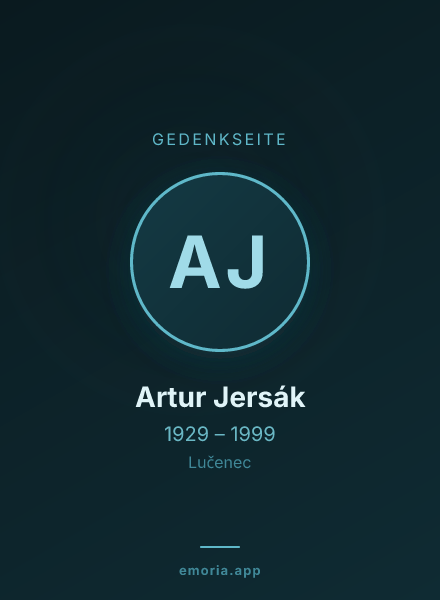 Gedenkportrait von Artur Jersák