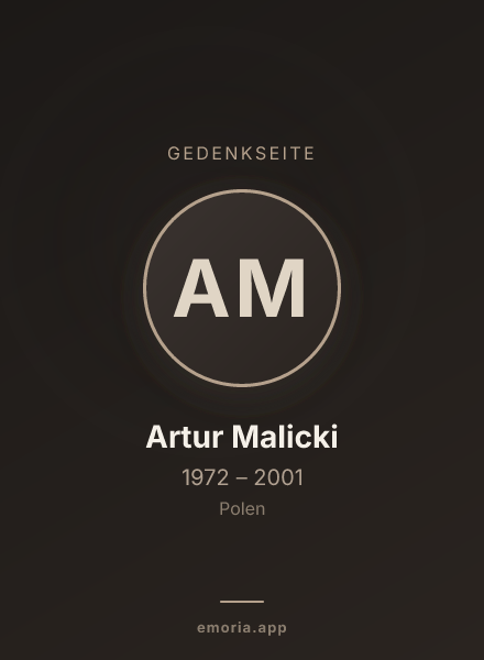 Gedenkportrait von Artur Malicki