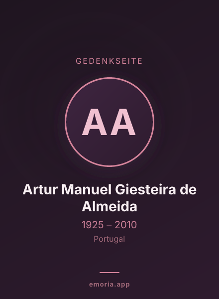 Gedenkportrait von Artur Manuel Giesteira de Almeida