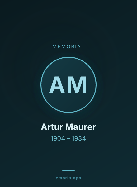 Memorial portrait of Artur Maurer