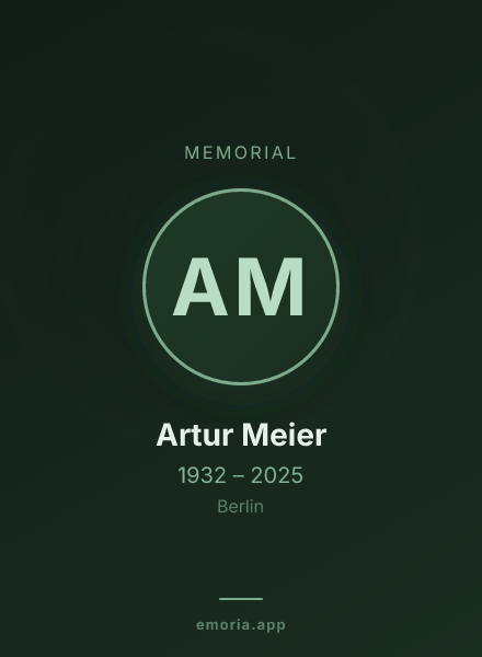 Memorial portrait of Artur Meier