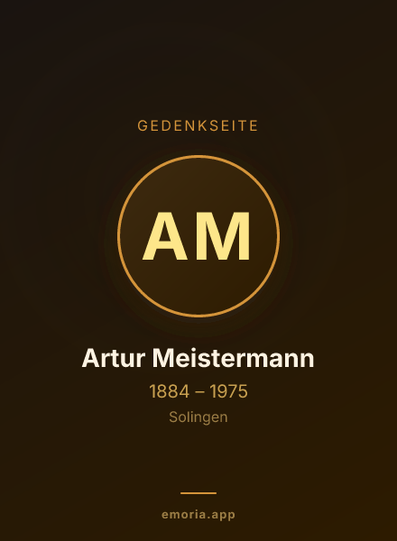 Gedenkportrait von Artur Meistermann