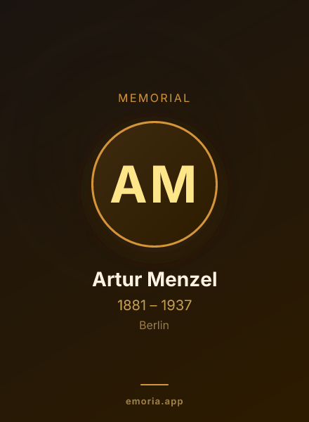 Memorial portrait of Artur Menzel