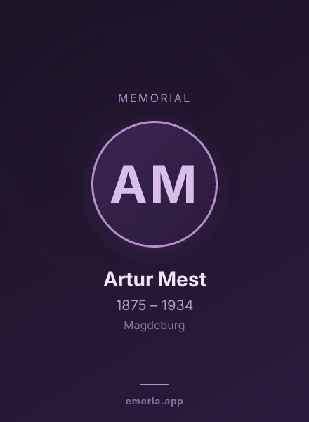 Memorial portrait of Artur Mest
