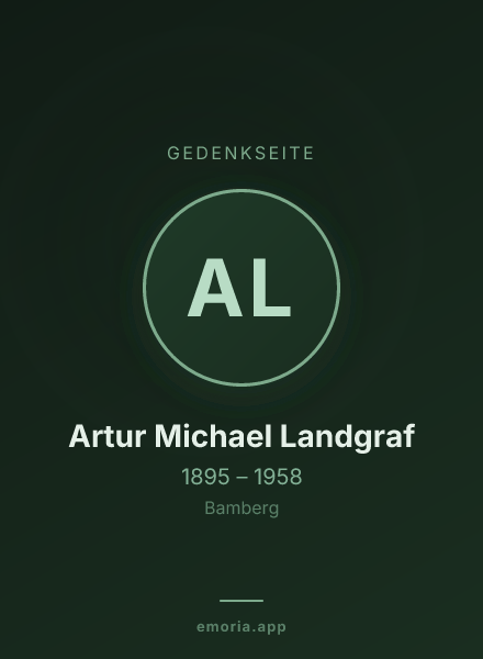 Gedenkportrait von Artur Michael Landgraf