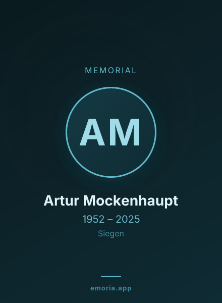 Memorial portrait of Artur Mockenhaupt
