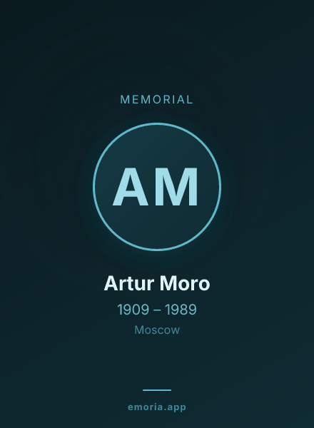 Memorial portrait of Artur Moro