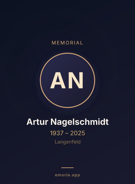 Memorial portrait of Artur Nagelschmidt