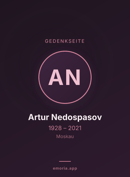 Gedenkportrait von Artur Nedospasov